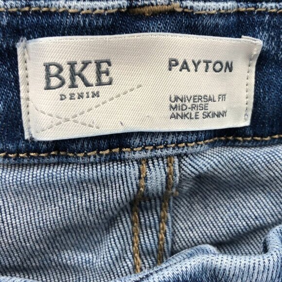 BKE Men Payton Jeans 30x27 Universal Fit Mid-Rise Ankle Skinny Frayed Hem Casual - Picture 3 of 16